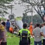 Satu korban meninggal dunia saat terjebak di badan pesawat, petugas gabungan masih melakukan evakuasi